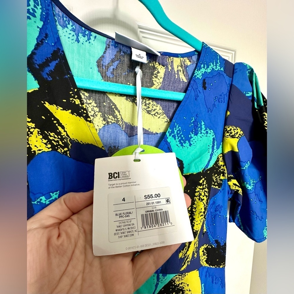 ‼️RARE‼️🎸Christopher John Rogers🎸🔥NWT🔥Floral Puff Sleeve Tiered Maxi Dress—4 - Picture 10 of 14